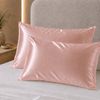 Royal Comfort Mulberry Soft Silk Pillowcase Twin Pack Blush Standard