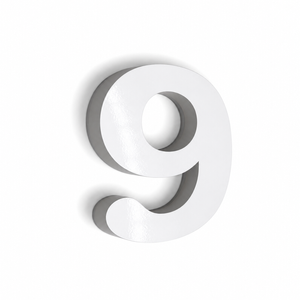 White House Number Led Backlit 200mmh