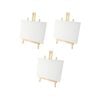 3x Art Boxd 30.5cm Large Stretched Canvas 280gsm Craft Painting W/ Wooden Easel