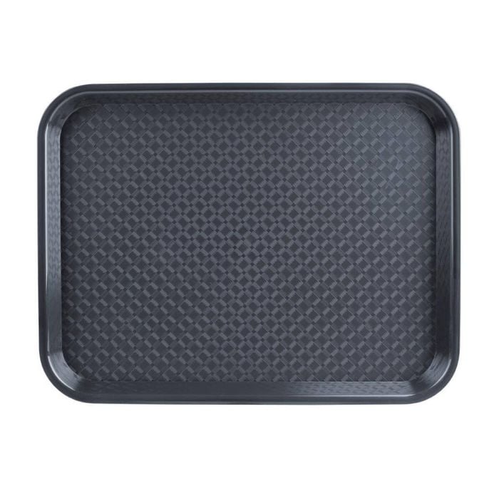 Olympia Kristallon Foodservice Tray Polypropylene Fast Food Charcoal 305 X 415mm