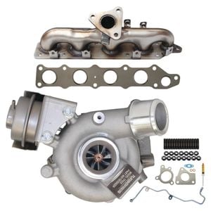 Upgrade Billet Turbo Charger With Genuine Exhaust Manifold, Oil Feed Pipe, Gasket & Stud Kit For Mitsubishi Lancer 4n13 1.8l