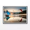 Rainbow over Water with Kites  Print 100% Australian Made 120x90cm  (Poster)
