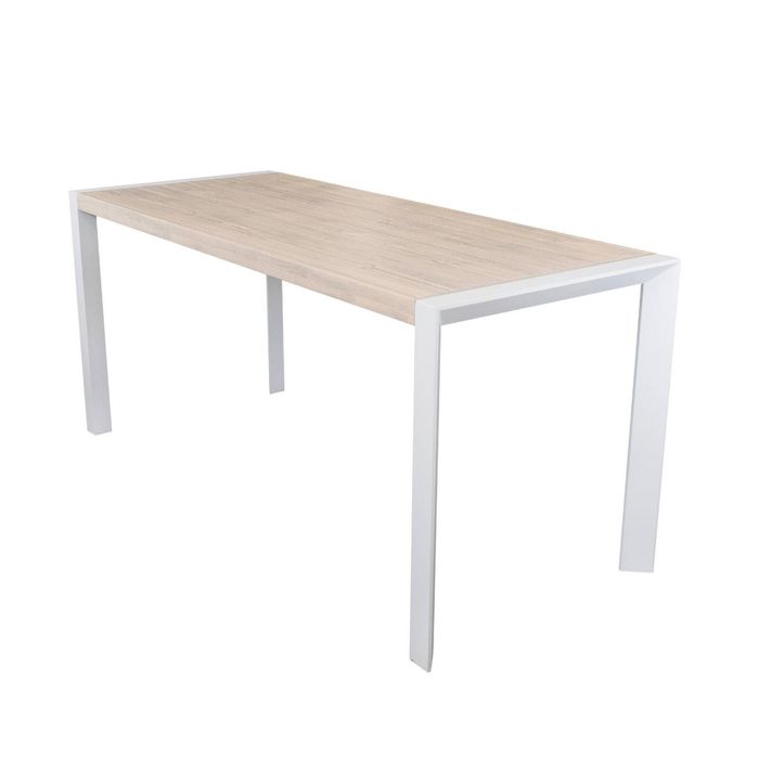 Torres 200cm Outdoor Aluminium 90cm High Bar Table White