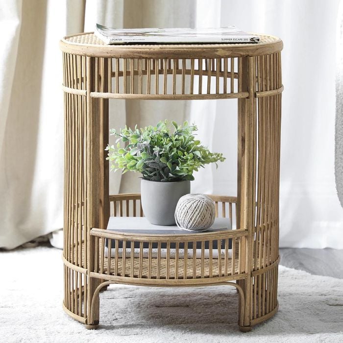 Femina Bamboo Rattan Side Table Bunnings Australia