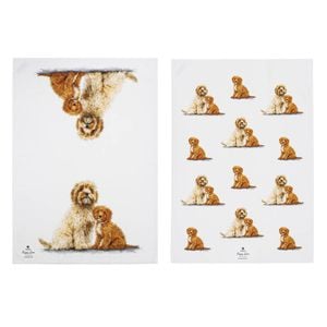 Ashdene Puppy Love Set of 2 Tea Towels - Cavoodle