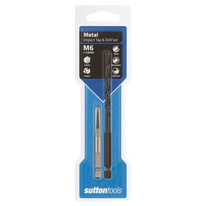 Sutton Tools 5mm M6 1/4 Hex Impact Tap And Drill Set