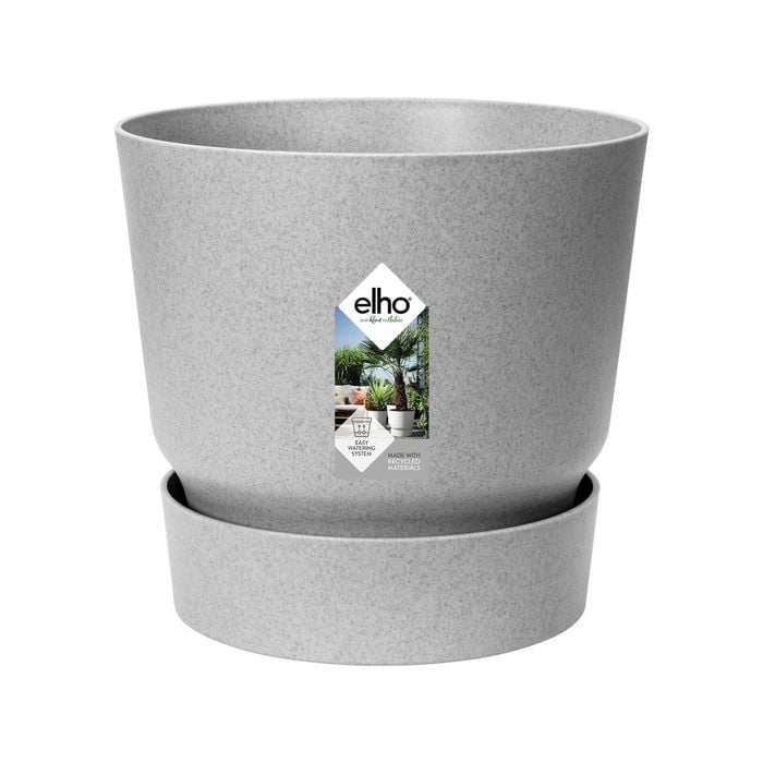 Elho 30cm Grey Greenville Self Watering Plant Pot