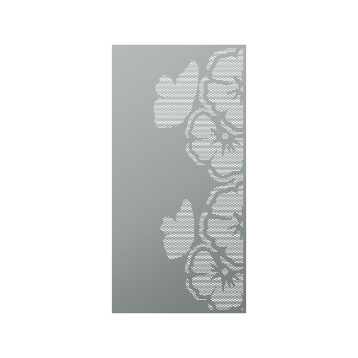 Walpix 1775 x 875 x 2.0mm Perforated Aluminium Decorative Screen Folded Profile Mallow - Woodland Grey