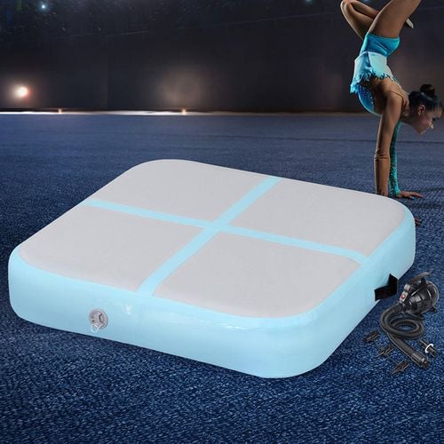 Everfit 1m Air Track Mat Inflatable Gymnastics Tumbling Mat W Pump Mint Green Bunnings Australia