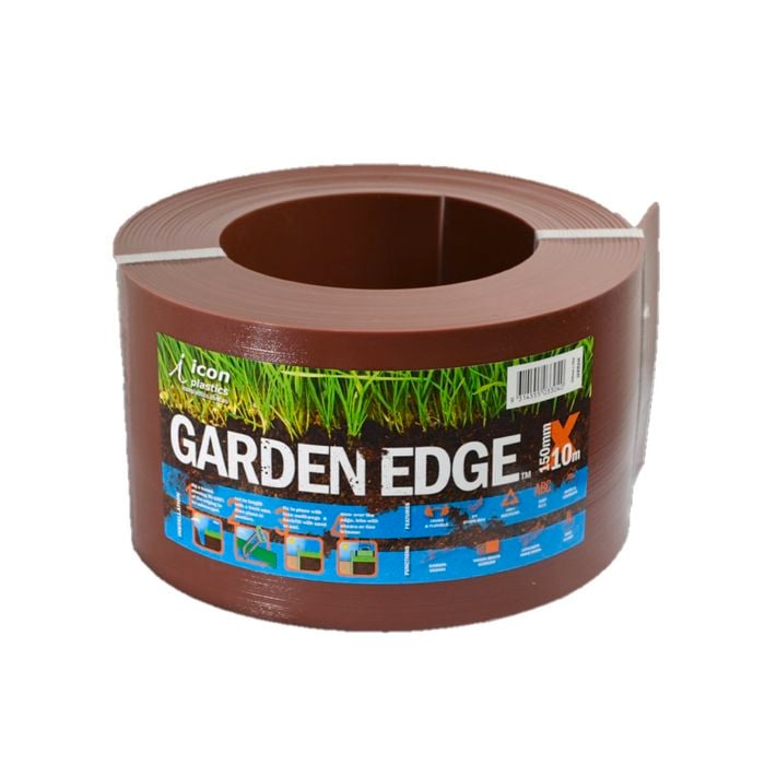 Icon Plastics 150mm x 10m Jarrah Garden Edge