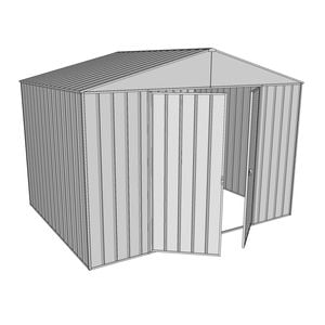 Build-a-Shed 3.0 x 3.0 x 2.3m Double Hinge Door Garden Shed - Zinc