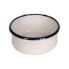 Urban Style Enamelware 14cm/550ml Round Bowl w/ Blue Rim - White