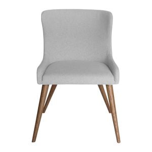 Sk Designer Living | Osaka Dining Chair | Walnut Legs - Light Grey Fabric