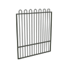ProtectorAl 1201 - 1500 x 1800mm Woodland Grey Aluminium Loop Top Garden Gate With Mid Rail