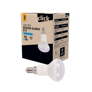 Click R50 SES LED 470lm Cool White 4.6W Globe - 2 Pack