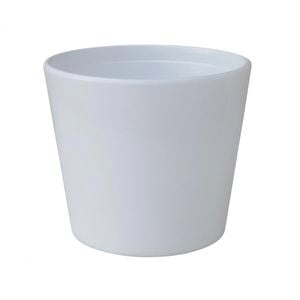 14 x 12cm White Indoor Glazed Cache Pot