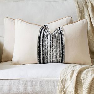 Gioia Casa 2-Pack Wabi Stripe Cushion Covers 30cm x 50cm - Black