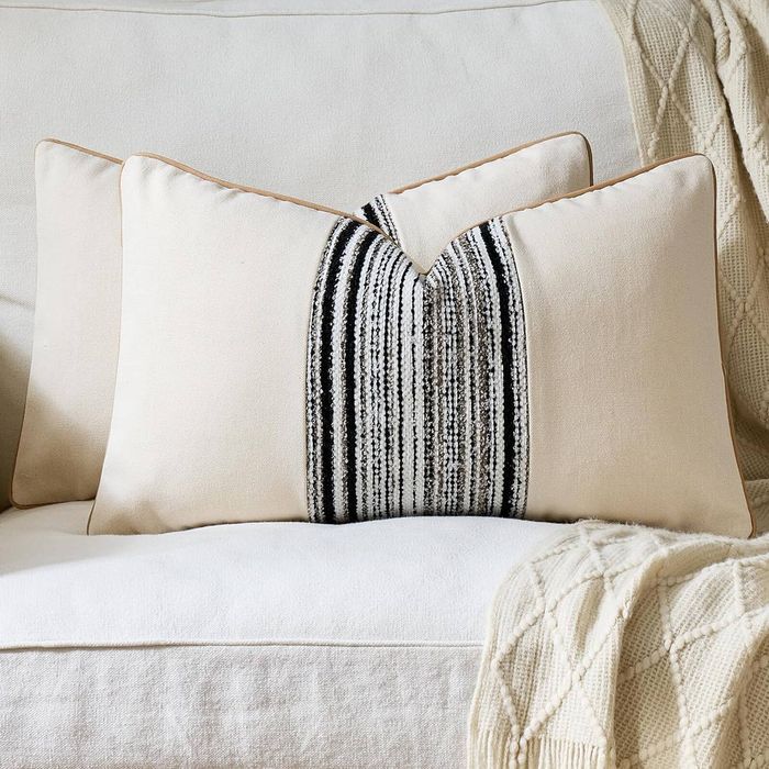 Gioia Casa 2-Pack Wabi Stripe Cushion Covers 30cm x 50cm - Black