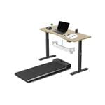 Lifespan Fitness WalkingPad M2 Treadmill with ErgoDesk Automatic Oak Standing Desk 1500mm + Cable Management Tray
