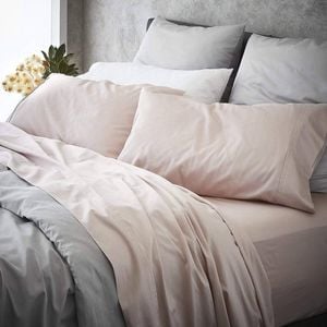 Ashton Cotton Sateen Fitted Sheet Queen Ballet Pink Myhouse