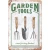 Nostalgic Art Medium Sign 20x30cm Metal Wall Hanging Home Decor Garden Tools