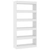 vidaXL Book Cabinet/Room Divider White Engineered Wood Bookcase Home Storage