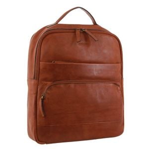 Pierre Cardin Rustic Leather Business Backpack/computer Bag 30x36cm Cognac