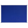 Corporate Felt Pinboard Aluminium Frame 1500x900mm Blue