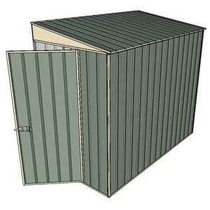 Build-A-Shed 1.2 x 2.3 x 2.0m Skillion No Side Doors Shed - Green