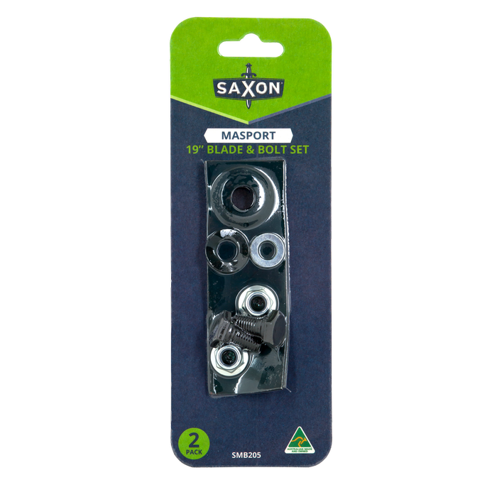Saxon 19” Mower Blade And Bolt Set Suits Masport