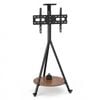 P&p White Natural Tripod Tv Stand Floor Mount Adjustable Shelf Modern Design