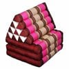 Large Thai Triangle Pillow - 3 Fold Floor Cushion | 100% Kapok Filled- Pink