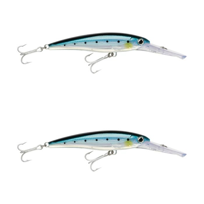 2x Rapala 12cm X Rap Magnum 15 Deep Diving Trolling Lures - Blue Sardine