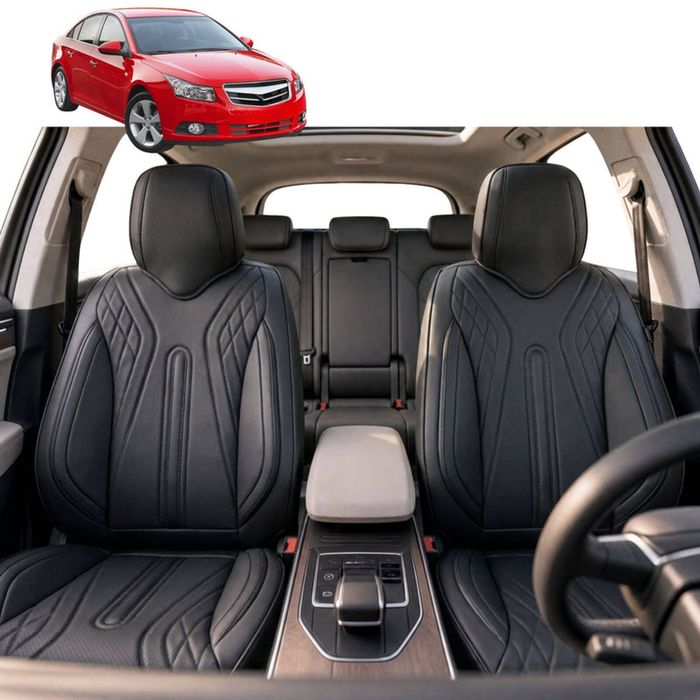 Australian Goose Front Seat Covers for Holden Cruze 2009 - 2016 (JH) - PU Leather, Black (2pc)