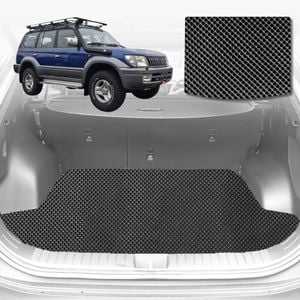 6D Diamond Car Boot Mat for Toyota Prado 90 Series1996-2003-Cargo Mat-Black-Outback GT