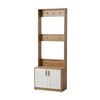 Oikiture Hall Tree Wardrobe Shelf Bench Coat Rack Entryway Storage Natural