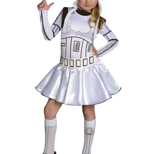 Stormtrooper Costume Star Wars Girls Halloween Fancy Dress Tutu White