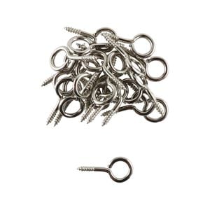 Everhang 7mm NP Screw Eye Hook - 25 Pack