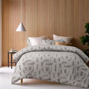 Accessorize Bedroom Collection King Silver Brent Jacquard Quilt Cover Set