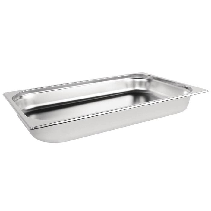 Vogue Gastronorm Tray Stainless Steel 1/1 65mm Deep Food Pan Commercial Kitchen Storage