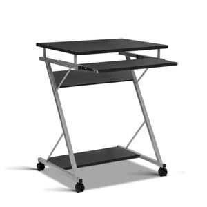 Artiss Black Metal Mobile Computer Desk