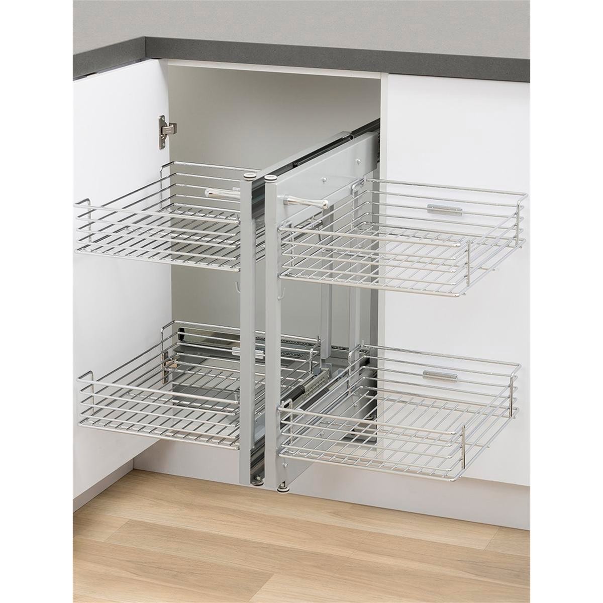 Kaboodle 2 Tier Blind Corner Soft Close Pullout Baskets - Bunnings 