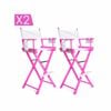 La Bella 2 Set Pink Folding Tall Chair DARK HUMOR Movie Director 76cm