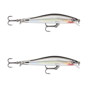 2x Rapala 9cm RipStop Shallow Jerkbait Hard Body Fishing Lures - Silver