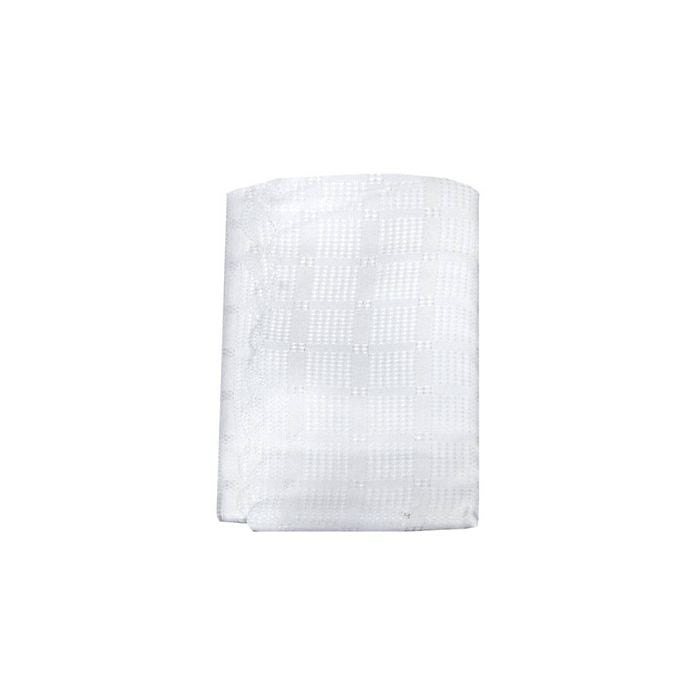 Bojie Home Checkered Crisp White Luxury Jacquard Tablecloth 180 x 230 cm
