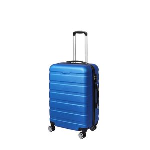 Slimbridge Carry On Luggage Hard Shell Spinner Suitcase Travel Blue Wheels