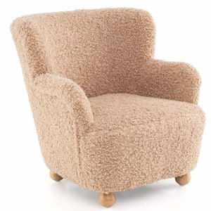 Costway Sherpa Sofa Comfy Armchair Upholstered Reading Chair Pink