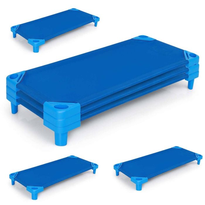 Costway 6pcs 130x57cm Kids Stackable Cot