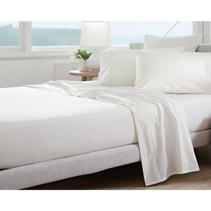 Jason Commercial Double Bed Cotton Deluxe Flat Sheet 225x300cm White