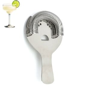 Catzon Cocktail Strainer 304 Stainless Steel with Spring-Silver